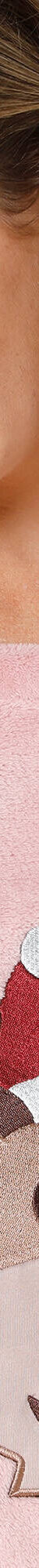 Pyjama manches longues maille polaire motif "renne"  (rose poudré) Pyjama manches longues maille polaire motif "renne"  (rose poudré)